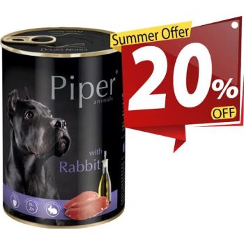  PIPER wet dog food with Rabbit 400g 